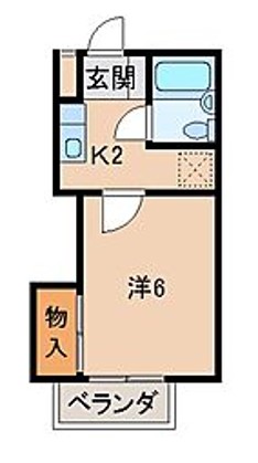 間取り図：2階（A211号室・B206号室）